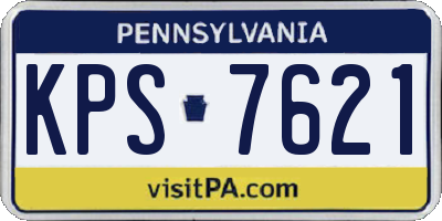 PA license plate KPS7621