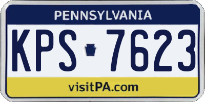 PA license plate KPS7623