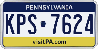 PA license plate KPS7624