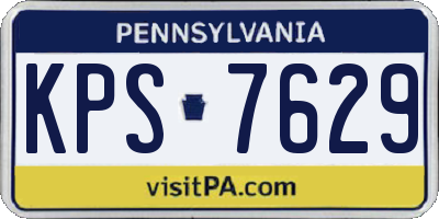PA license plate KPS7629