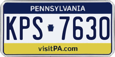 PA license plate KPS7630