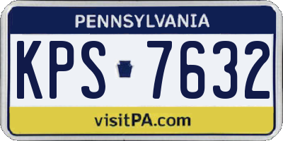 PA license plate KPS7632