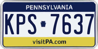 PA license plate KPS7637