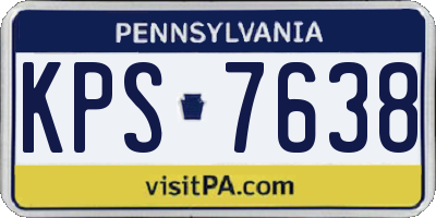 PA license plate KPS7638