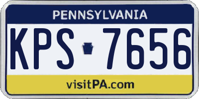 PA license plate KPS7656