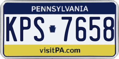 PA license plate KPS7658