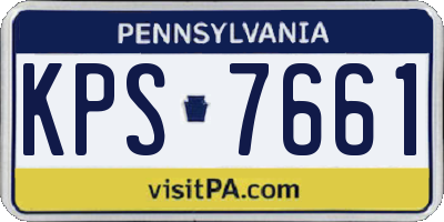 PA license plate KPS7661