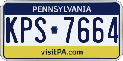 PA license plate KPS7664
