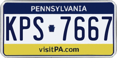 PA license plate KPS7667