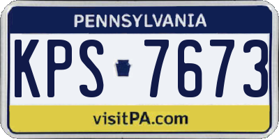 PA license plate KPS7673