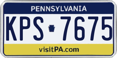 PA license plate KPS7675