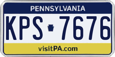 PA license plate KPS7676
