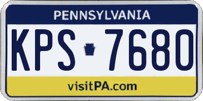 PA license plate KPS7680