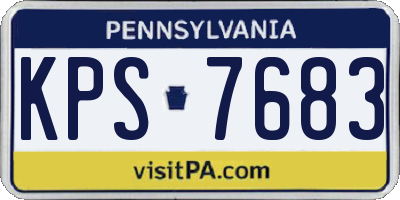 PA license plate KPS7683