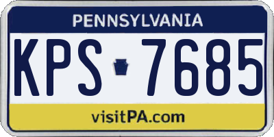 PA license plate KPS7685