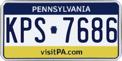 PA license plate KPS7686