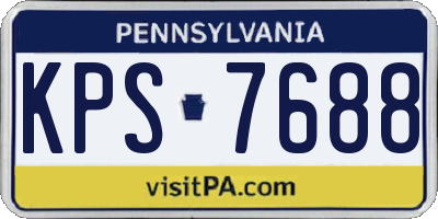 PA license plate KPS7688