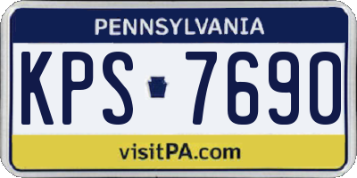 PA license plate KPS7690