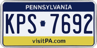 PA license plate KPS7692