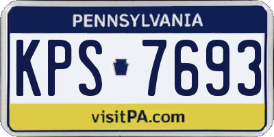 PA license plate KPS7693