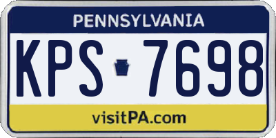 PA license plate KPS7698