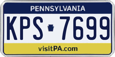 PA license plate KPS7699