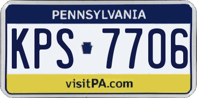 PA license plate KPS7706