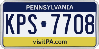 PA license plate KPS7708