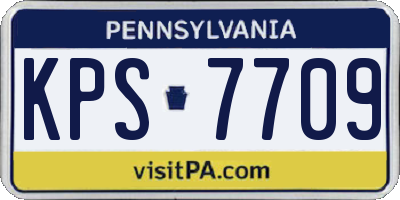PA license plate KPS7709