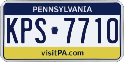 PA license plate KPS7710
