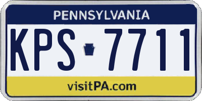 PA license plate KPS7711