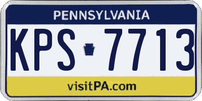 PA license plate KPS7713