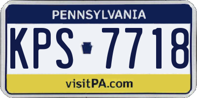 PA license plate KPS7718