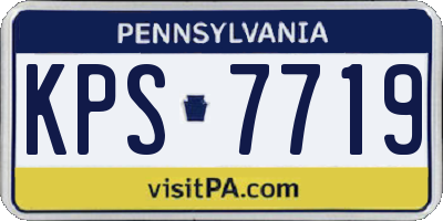 PA license plate KPS7719