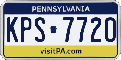 PA license plate KPS7720