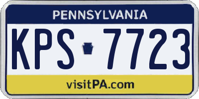 PA license plate KPS7723
