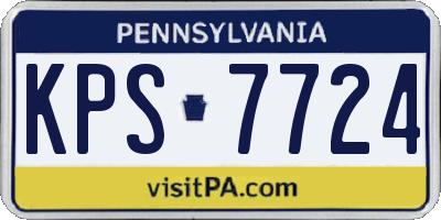PA license plate KPS7724