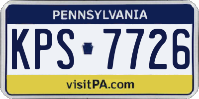 PA license plate KPS7726