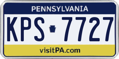 PA license plate KPS7727