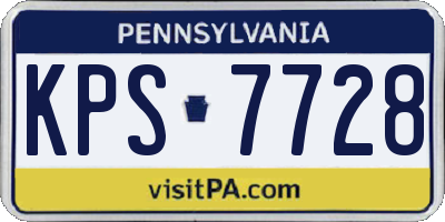 PA license plate KPS7728