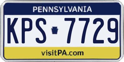 PA license plate KPS7729