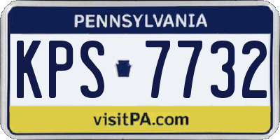 PA license plate KPS7732