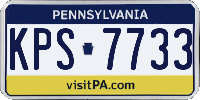 PA license plate KPS7733