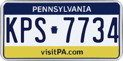PA license plate KPS7734