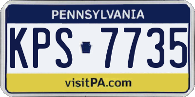 PA license plate KPS7735