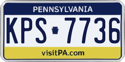 PA license plate KPS7736