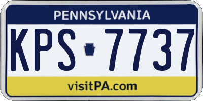 PA license plate KPS7737