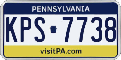 PA license plate KPS7738