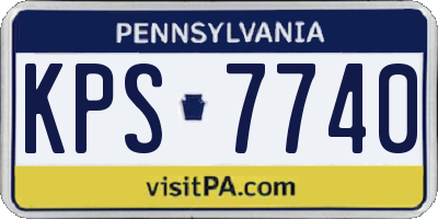 PA license plate KPS7740