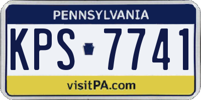 PA license plate KPS7741